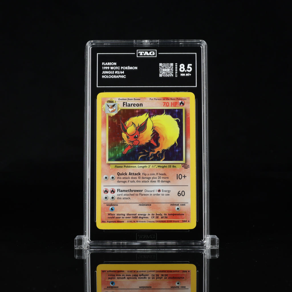 1999 Pokémon Jungle Flareon #3/64 Holo – Graded
