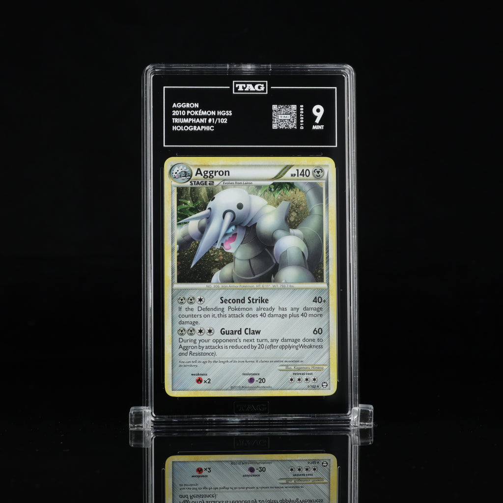 Aggron 1/102 Holo – TAG 9 Mint – 2010 Pokémon HGSS Triumphant