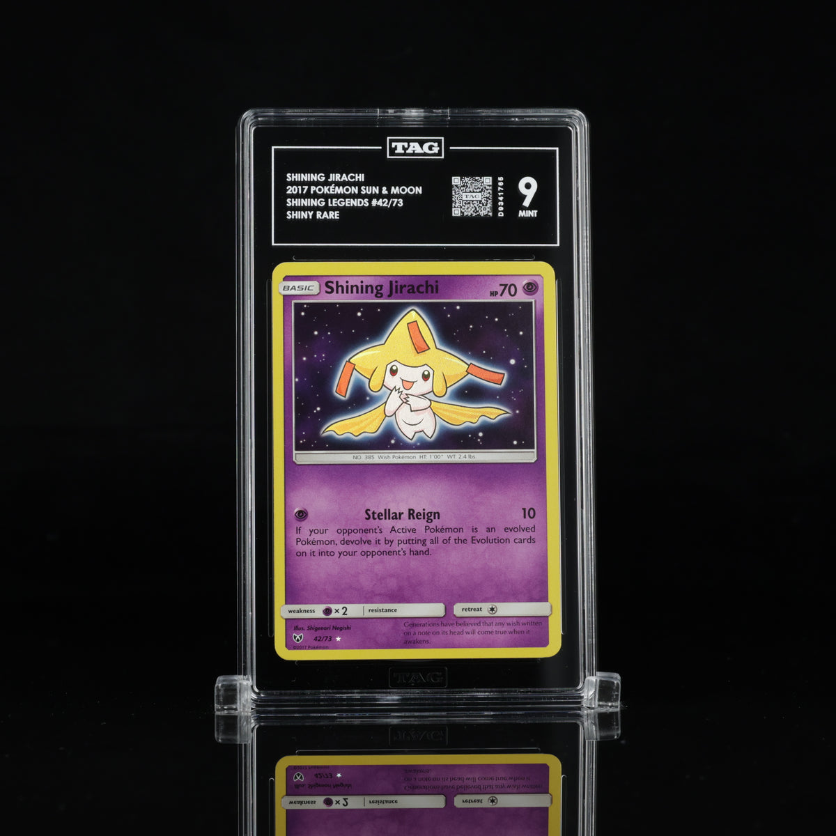 Shining Jirachi 42/73 Shiny Rare – TAG 9 Mint – 2017 Pokémon Shining Legends