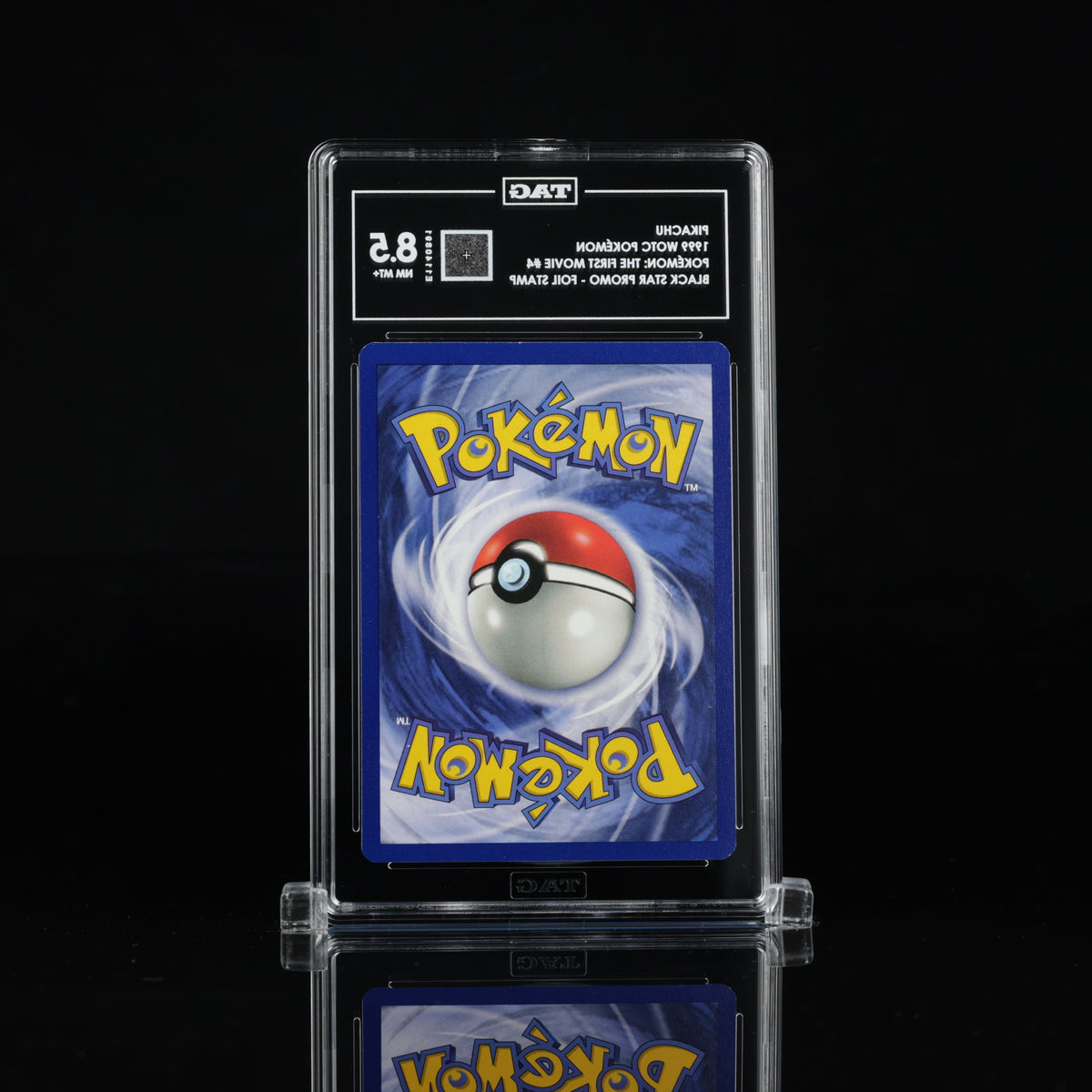 Pikachu #4 Black Star Promo – TAG 8.5 NM-MT+ – 1999 Pokémon The First Movie