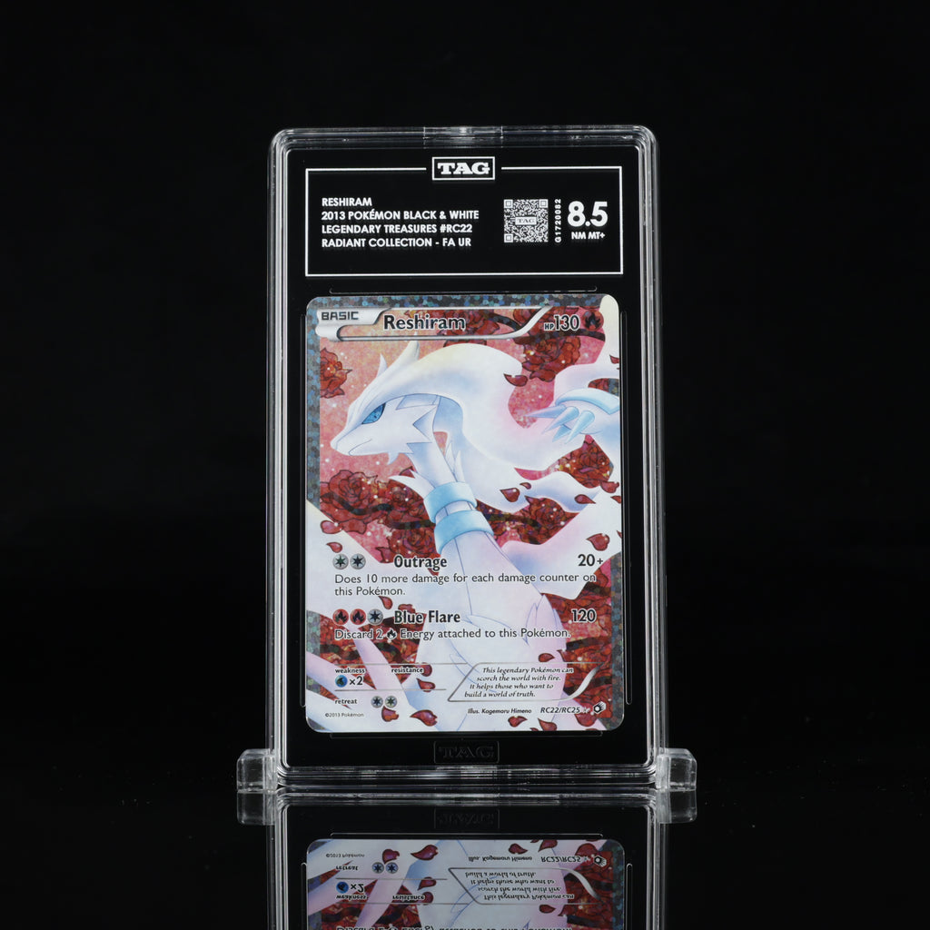 2013 Pokémon Legendary Treasures Reshiram RC22/RC25 Full Art – TAG 8.5 NM-MT+