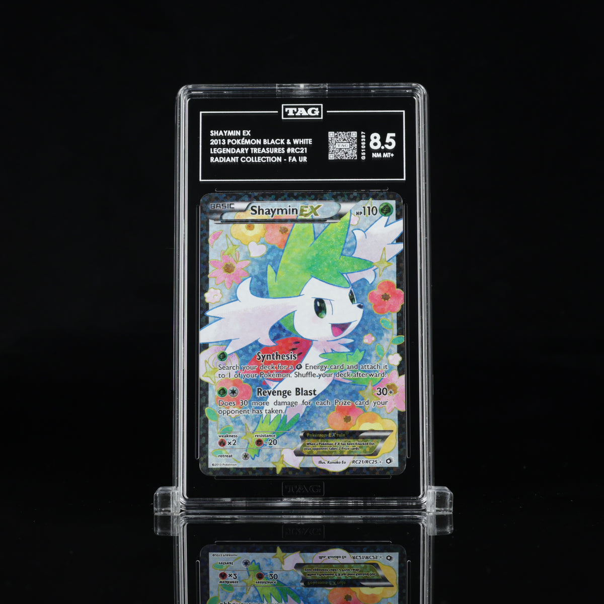 2013 Pokémon Legendary Treasures Shaymin EX RC21/RC25 Full Art – TAG 8.5 NM-MT+