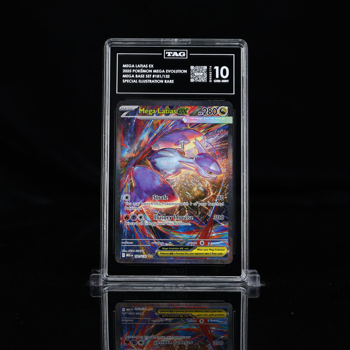 Mega Latias ex 181/132 Special Illustration Rare – TAG 10 Gem Mint – 2025 Pokémon Mega Evolution