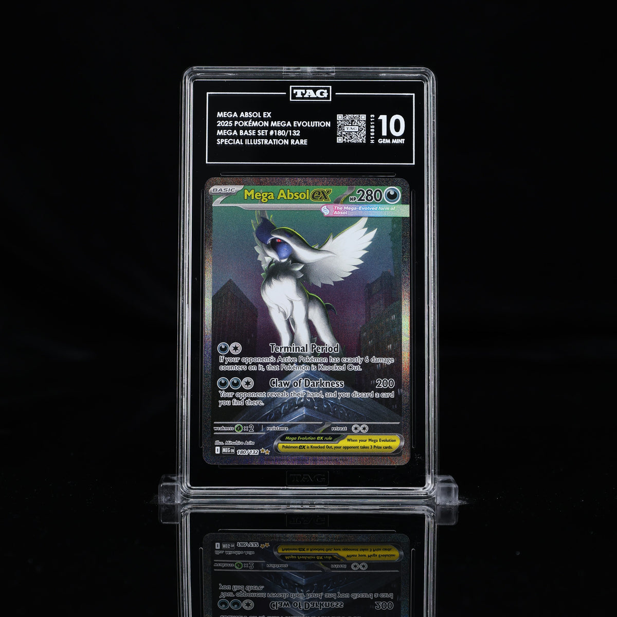 Mega Absol ex 180/132 Special Illustration Rare – TAG 10 Gem Mint – 2025 Pokémon Mega Evolution