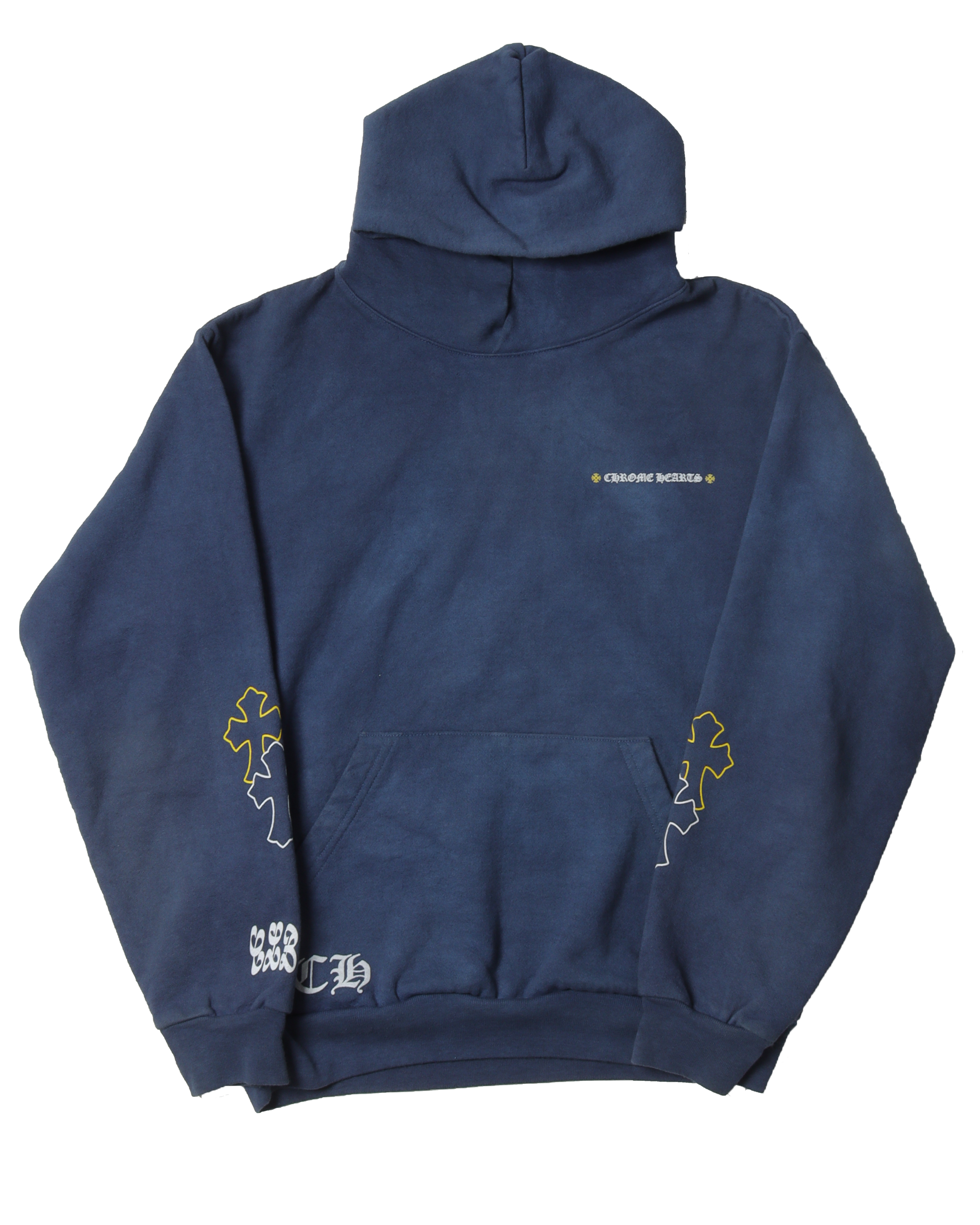 Chrome Hearts x Drake Certified Chrome Hand Dyed Hoodie - Washed Blue (Miami Exclusive)