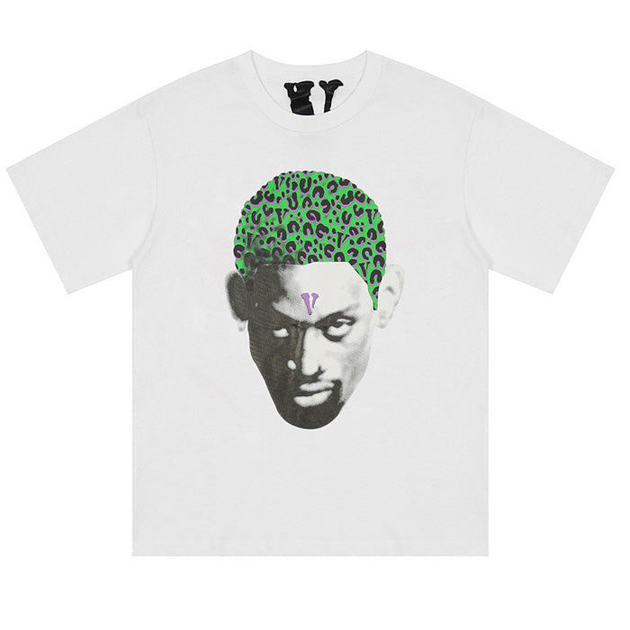 Vlone x Dennis Rodman Cheetah Hair Tee - White