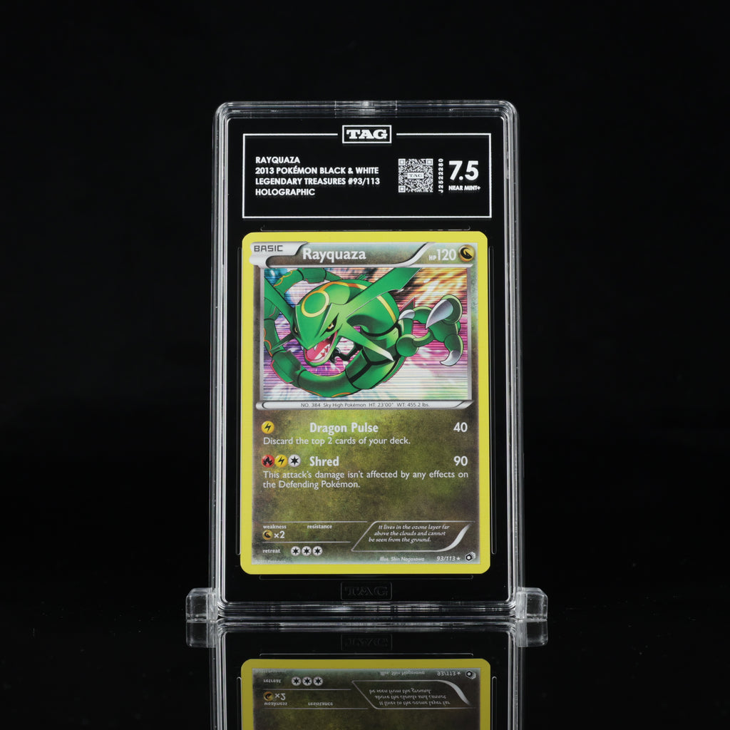 2013 Pokémon Legendary Treasures Rayquaza #93/113 Holo – TAG 7.5 Near Mint+