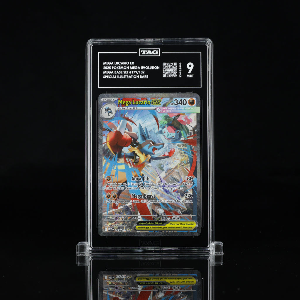 2025 Pokémon Mega Evolution Mega Lucario ex 179/132 SIR – TAG 9 Mint