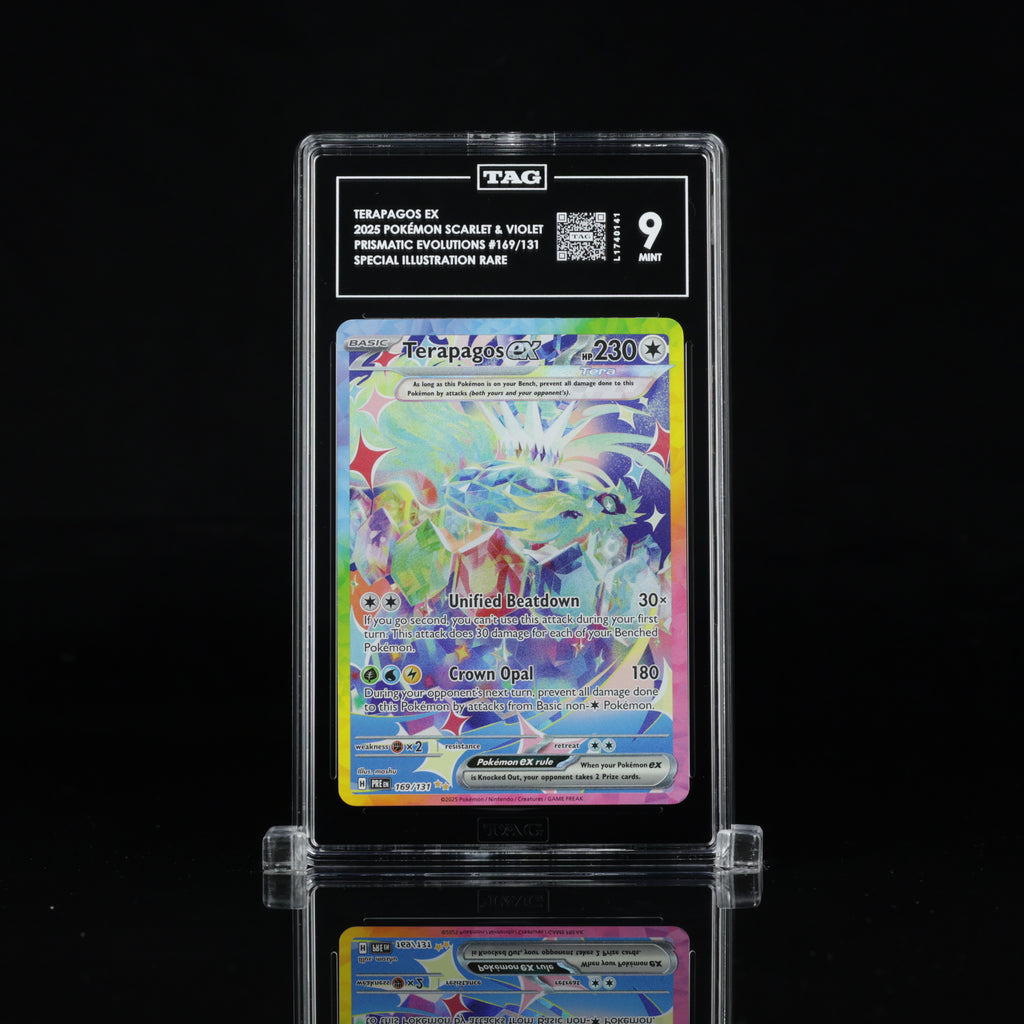 Terapagos ex 169/131 Special Illustration Rare – TAG 9 Mint – 2025 Pokémon Prismatic Evolutions