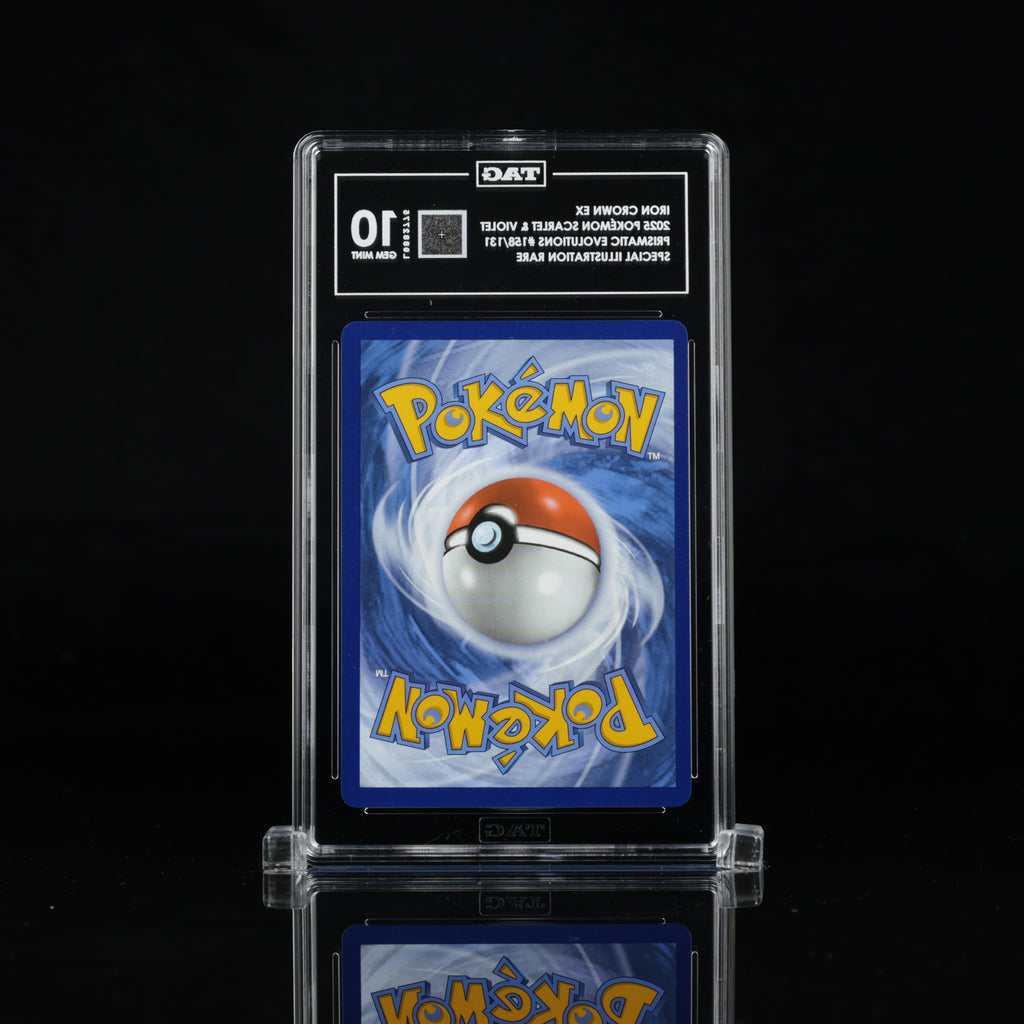Iron Crown ex 158/131 Special Illustration Rare – TAG 10 Gem Mint – 2025 Pokémon Prismatic Evolutions