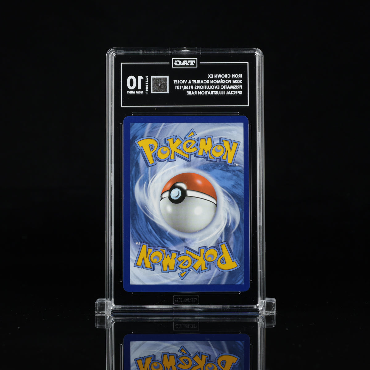 Iron Crown ex 158/131 Special Illustration Rare – TAG 10 Gem Mint – 2025 Pokémon Prismatic Evolutions