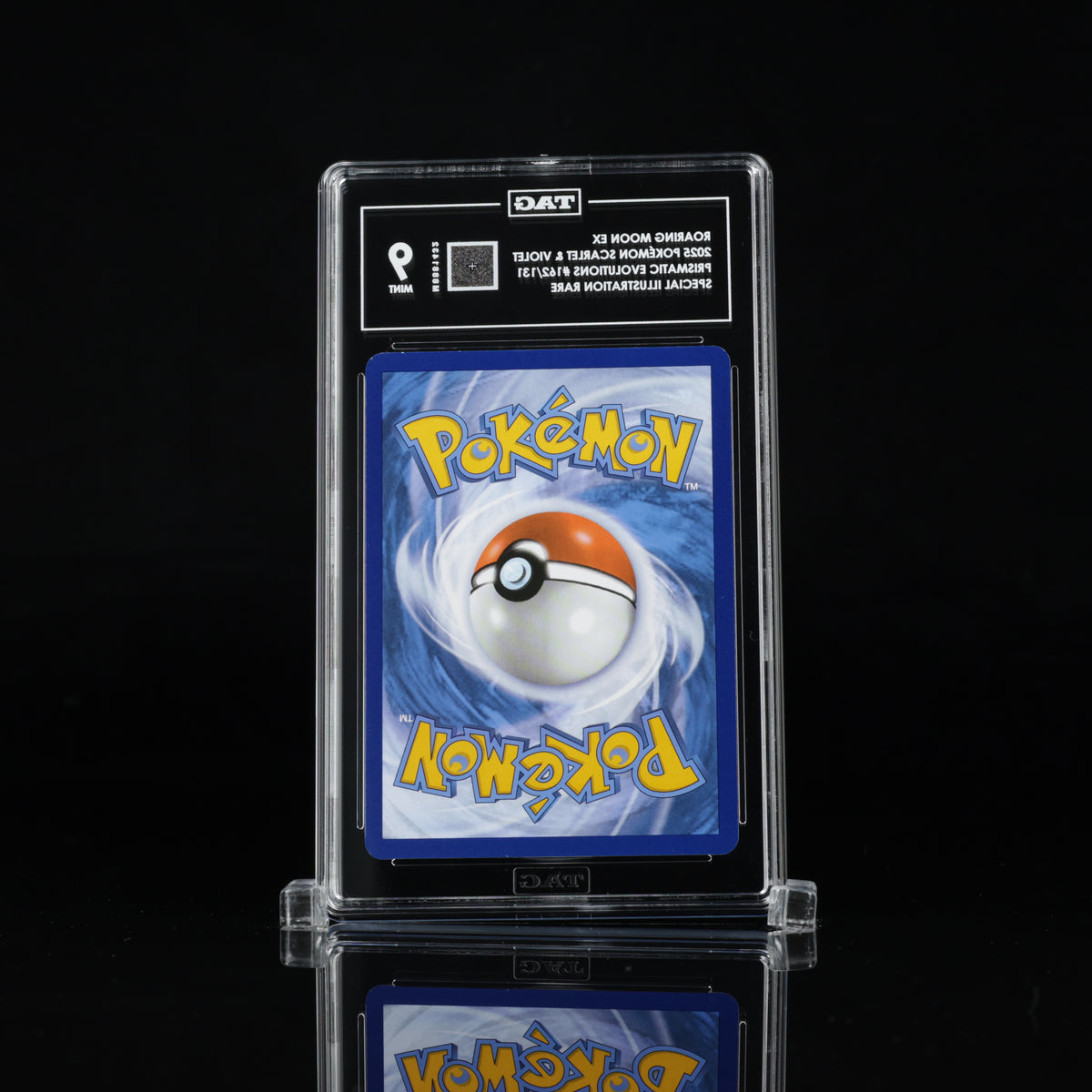 Roaring Moon ex 162/131 Special Illustration Rare – TAG 9 Mint – 2025 Pokémon Prismatic Evolutions