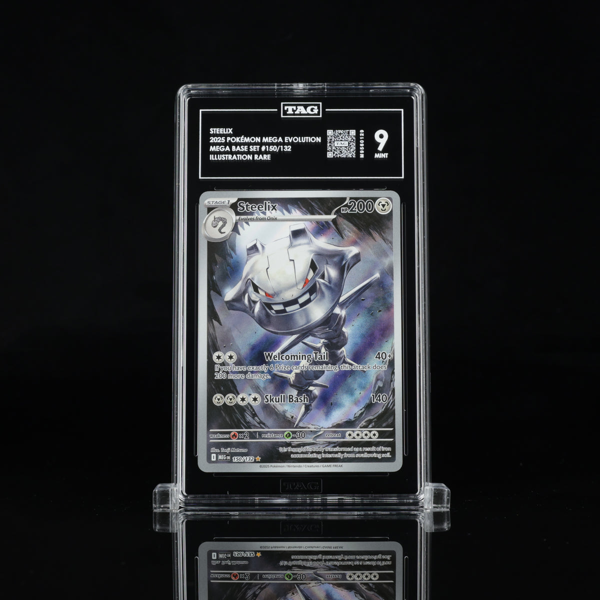 2025 Pokémon Mega Evolution Steelix 150/132 Illustration Rare – TAG 9 Mint