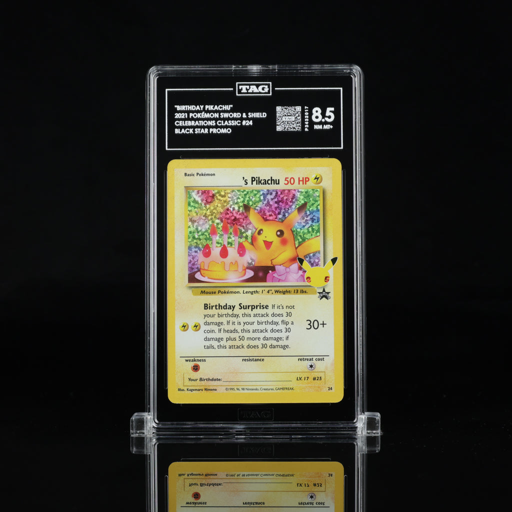 2021 Pokémon Celebrations Birthday Pikachu #24 Holo – TAG 8.5 NM-MT+