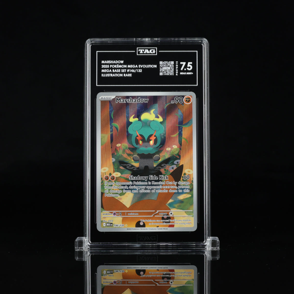 2025 Pokémon Mega Evolution Marshadow 146/132 Illustration Rare – TAG 7.5 Near Mint+