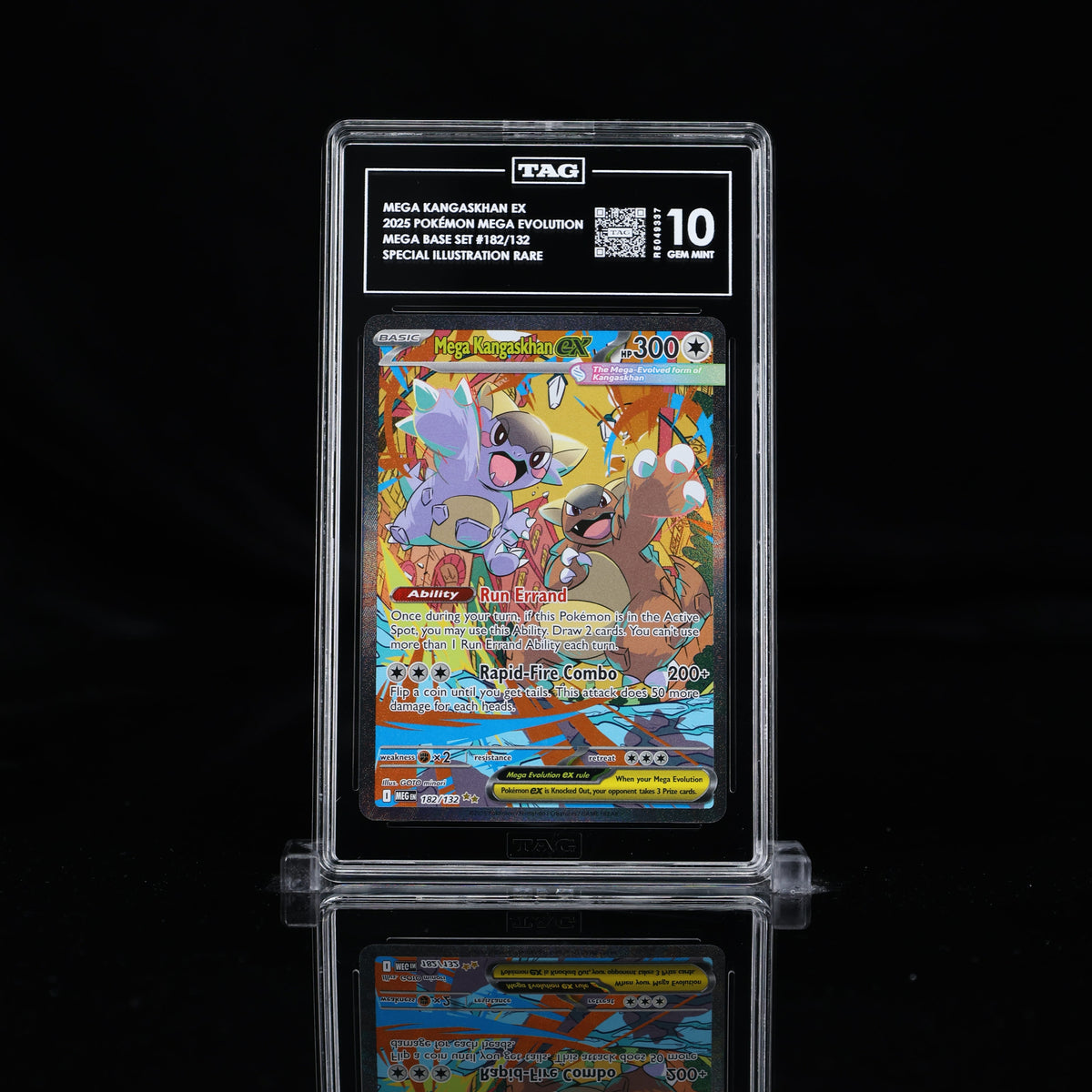 Mega Kangaskhan ex 182/132 Special Illustration Rare – TAG 10 Gem Mint – 2025 Pokémon Mega Evolution