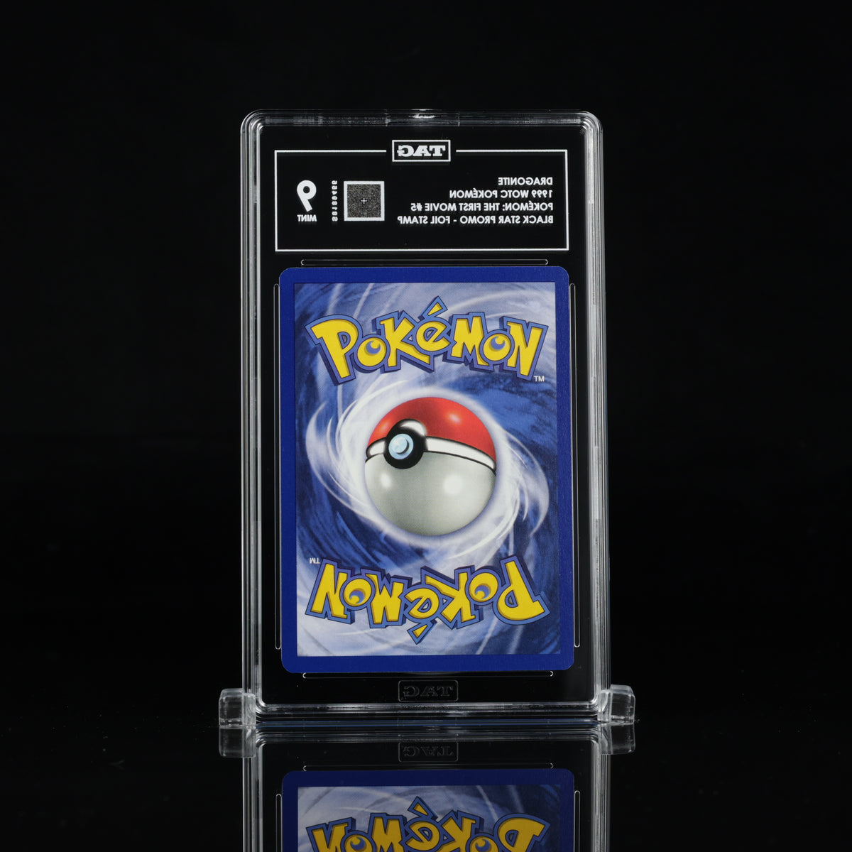 Dragonite #5 Black Star Promo – TAG 9 Mint – 1999 Pokémon The First Movie