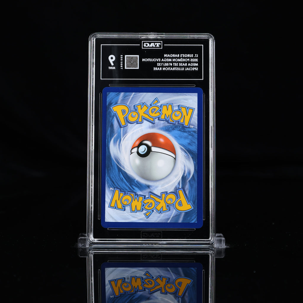 2025 Pokémon Lt. Surge’s Bargain 185/132 Special Illustration Rare – TAG 9 Mint