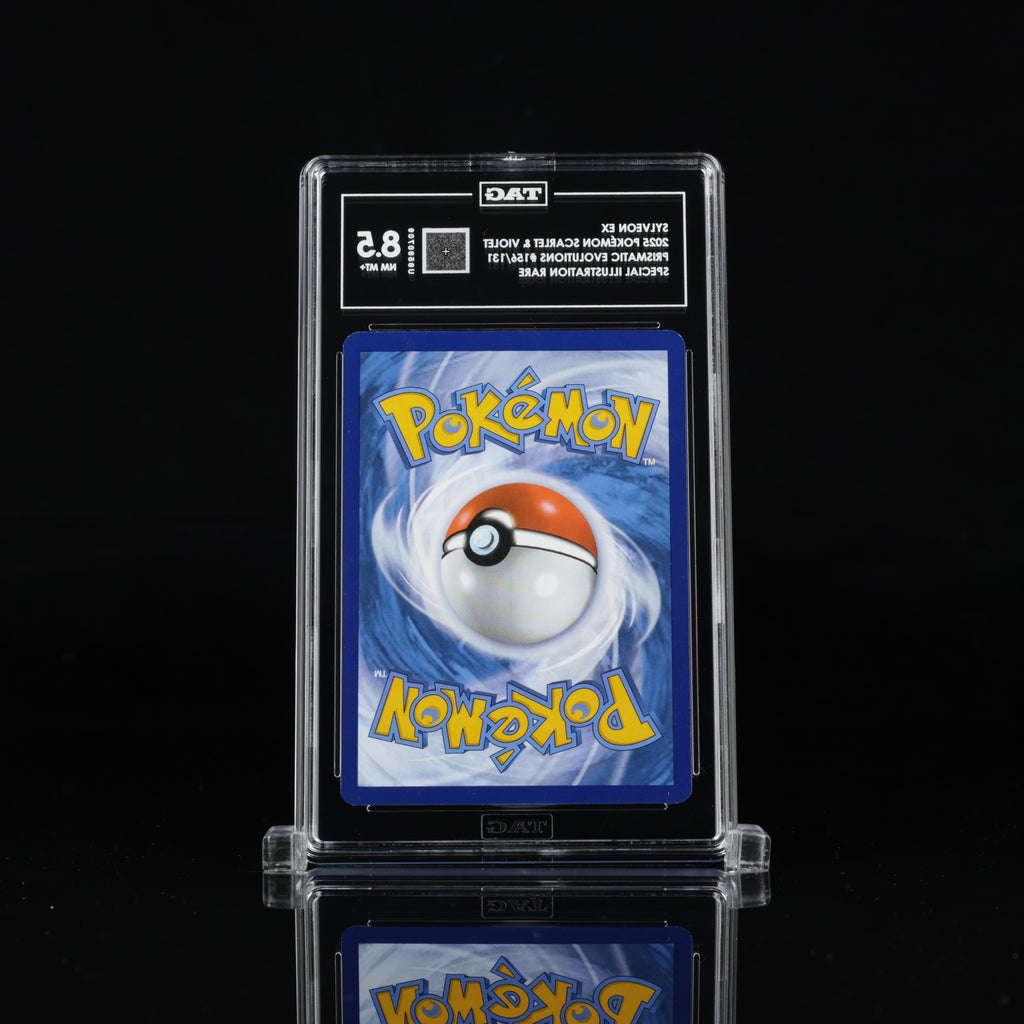 Sylveon ex 156/131 Special Illustration Rare – TAG 8.5 NM MT+ – 2025 Pokémon Prismatic Evolutions