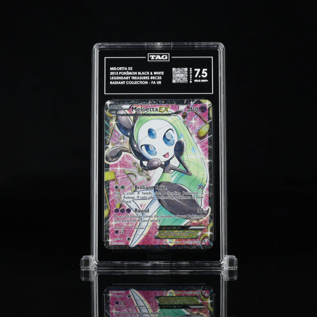 2013 Pokémon Legendary Treasures Meloetta EX RC25/RC25 Full Art – TAG 7.5 Near Mint+