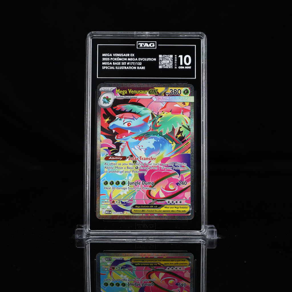 Mega Venusaur ex 177/132 Special Illustration Rare – TAG 10 Gem Mint – 2025 Pokémon Mega Evolution