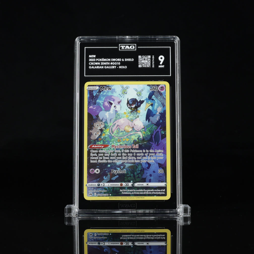2023 Pokémon Crown Zenith Mew GG10 Galarian Gallery Holo – TAG 9 Mint