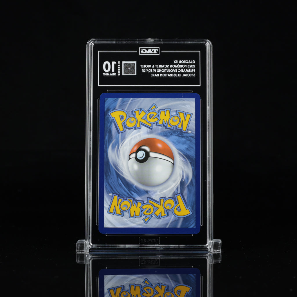Glaceon ex 150/131 Special Illustration Rare – TAG 10 Gem Mint – 2025 Pokémon Prismatic Evolutions