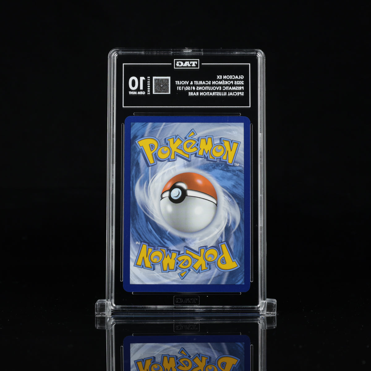 Glaceon ex 150/131 Special Illustration Rare – TAG 10 Gem Mint – 2025 Pokémon Prismatic Evolutions